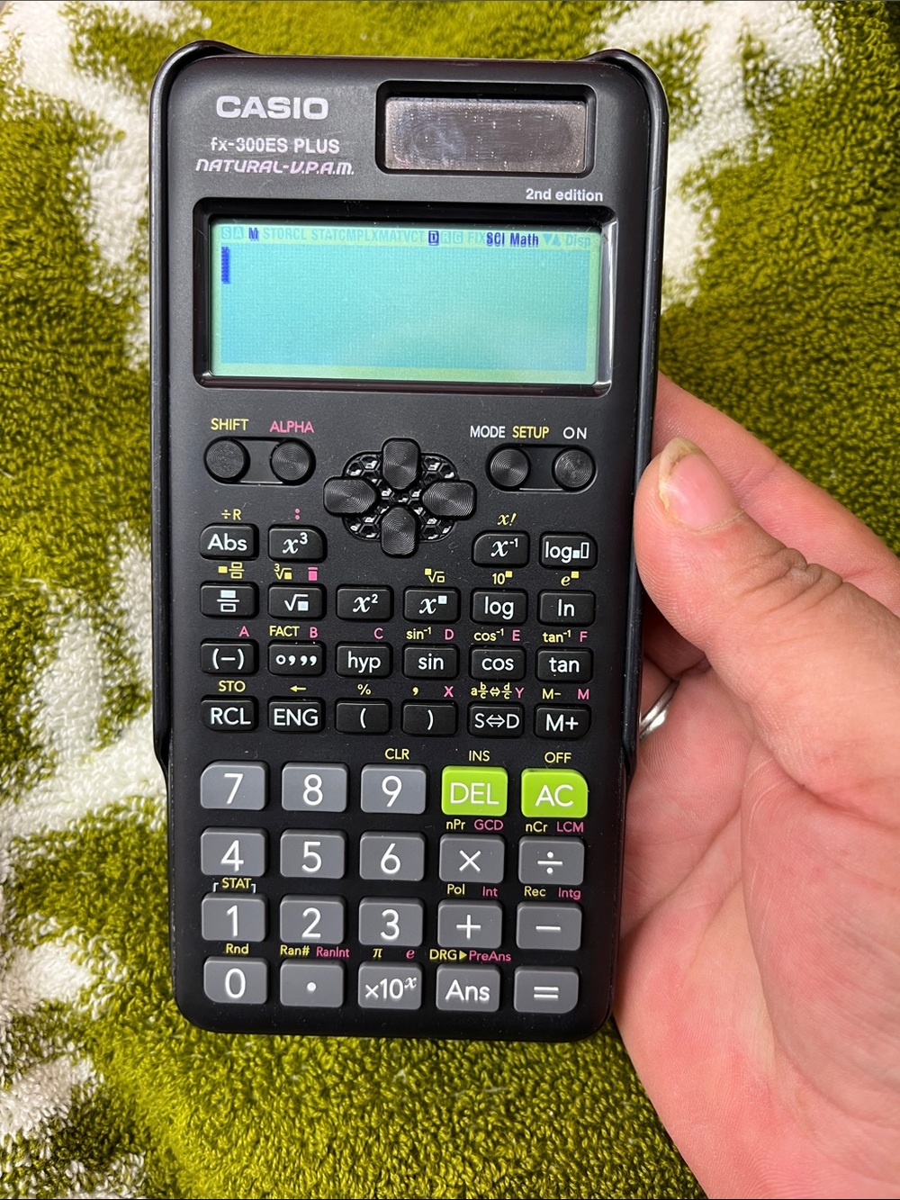 Casio fx-300ES PLUS Scientific Calculator in Black with Green Accent